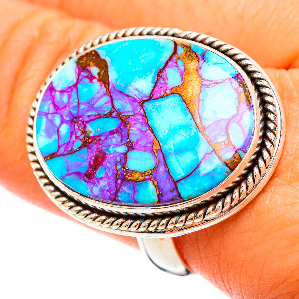 Spiny Oyster Turquoise Rings handcrafted by Ana Silver Co - RING109436