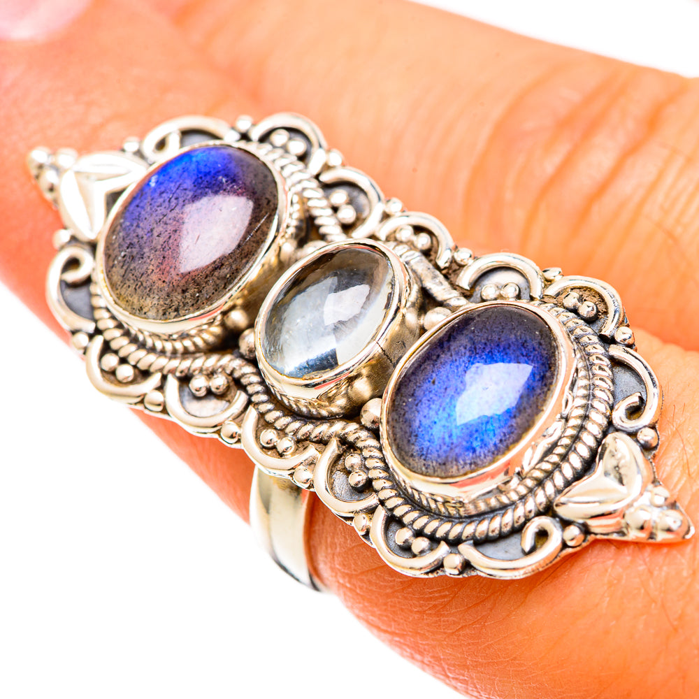 Labradorite Rings handcrafted by Ana Silver Co - RING109452