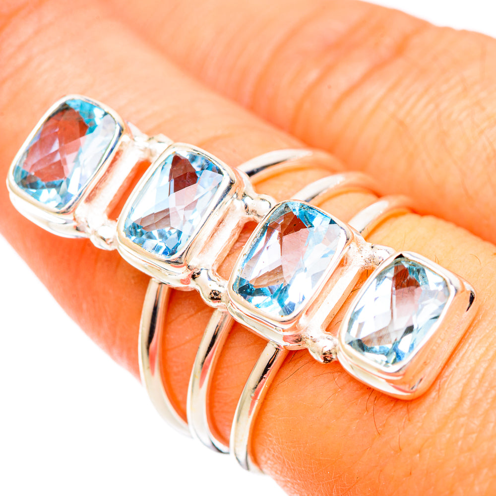 Blue Topaz Rings handcrafted by Ana Silver Co - RING109458