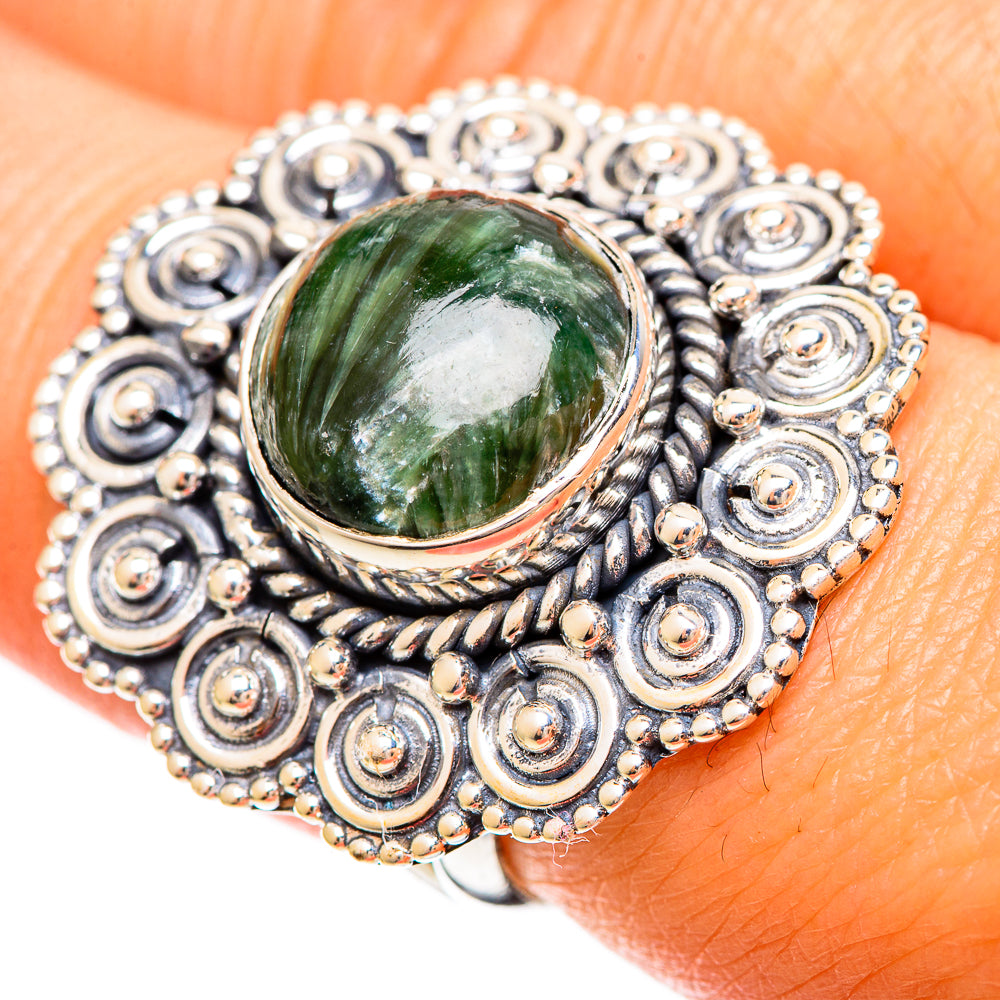 Seraphinite Rings handcrafted by Ana Silver Co - RING109469