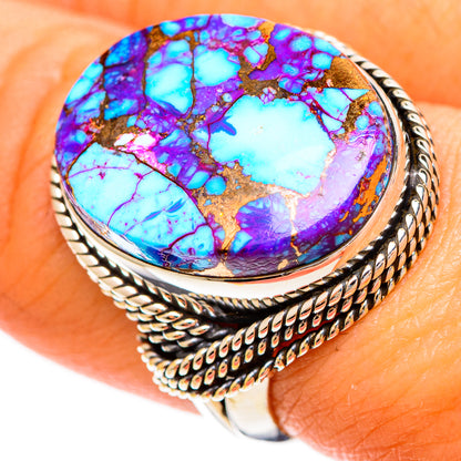 Spiny Oyster Turquoise Rings handcrafted by Ana Silver Co - RING109485