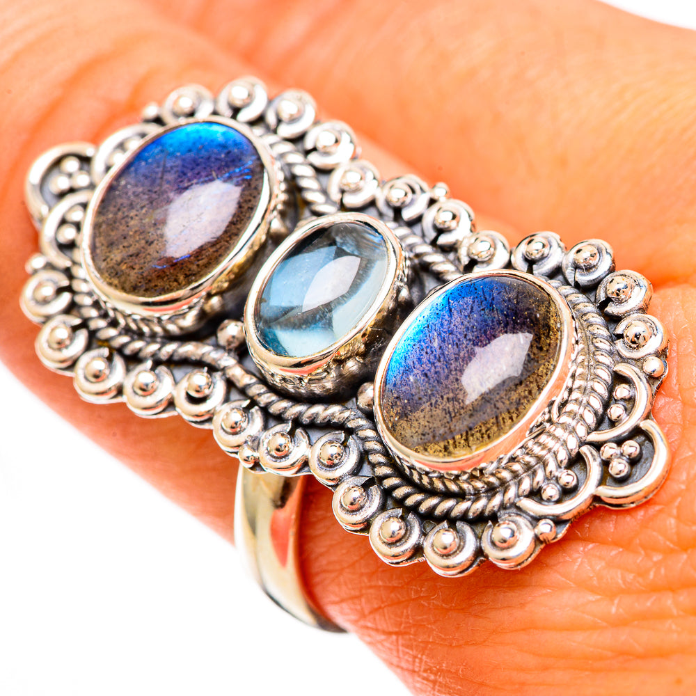 Labradorite Rings handcrafted by Ana Silver Co - RING109498