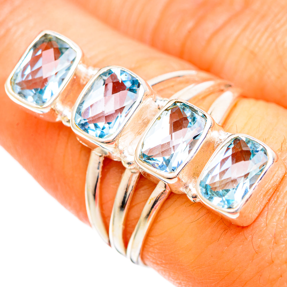 Blue Topaz Rings handcrafted by Ana Silver Co - RING109500