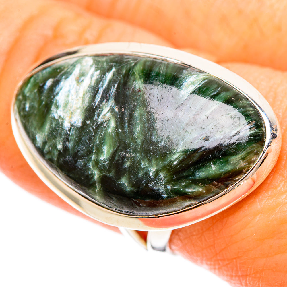 Seraphinite Rings handcrafted by Ana Silver Co - RING109503