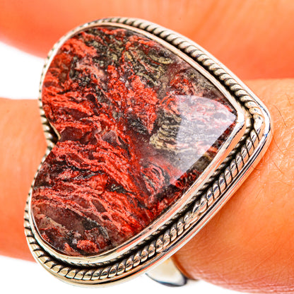 Plume Agate Rings handcrafted by Ana Silver Co - RING109511