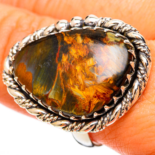 Golden Pietersite Rings handcrafted by Ana Silver Co - RING109525