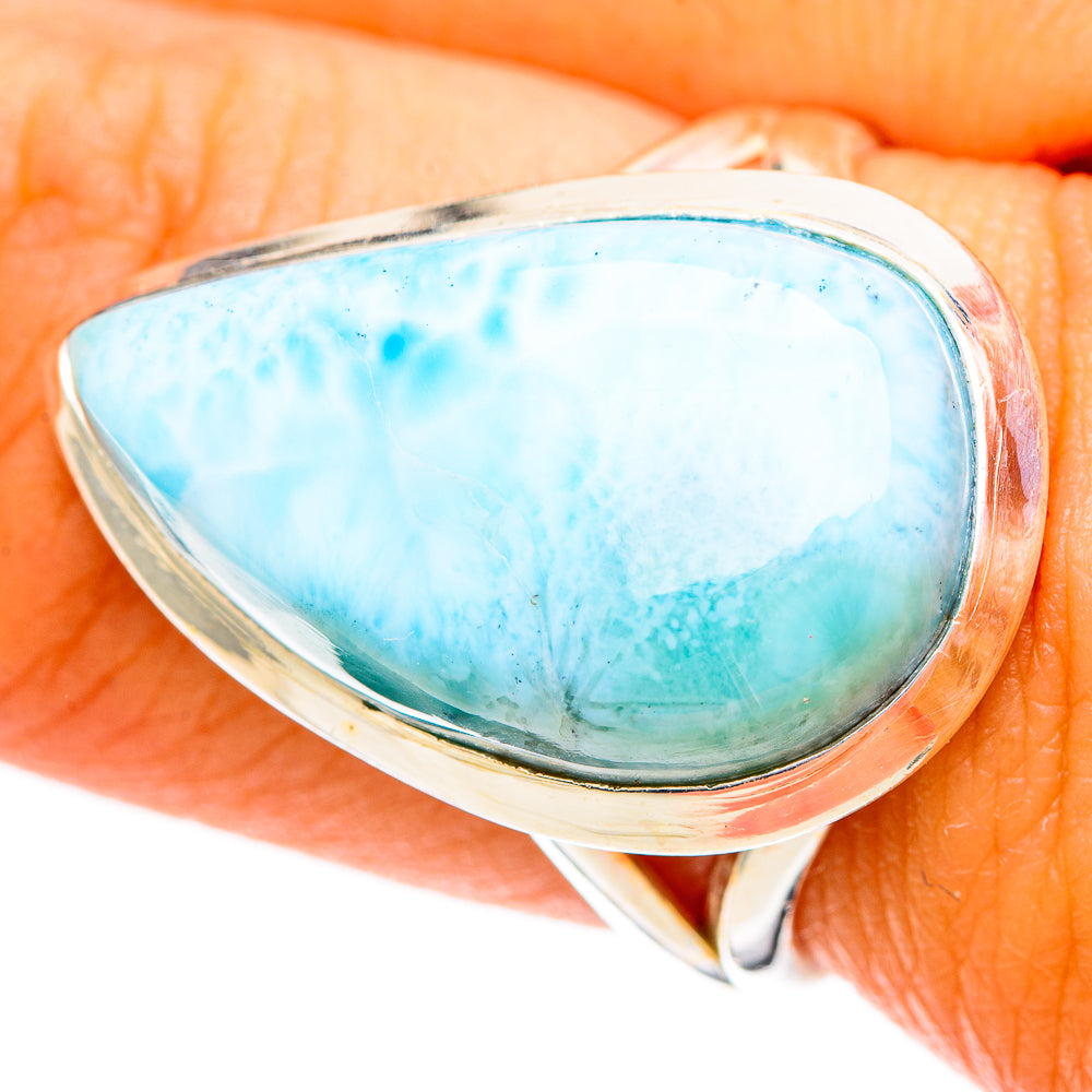 Larimar Rings handcrafted by Ana Silver Co - RING109533