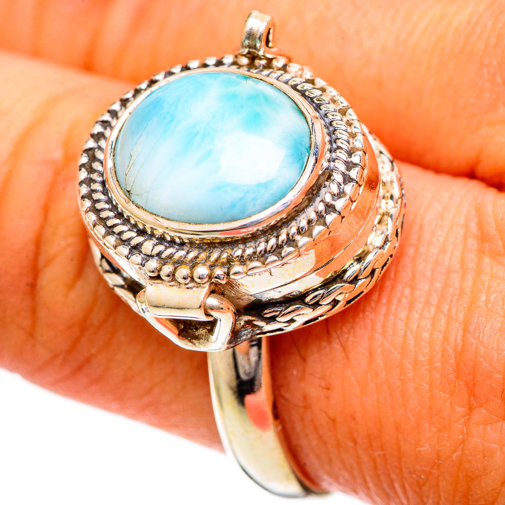 Larimar Rings handcrafted by Ana Silver Co - RING109536
