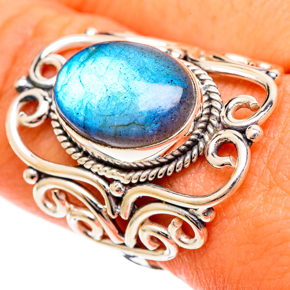 Labradorite Rings handcrafted by Ana Silver Co - RING109565