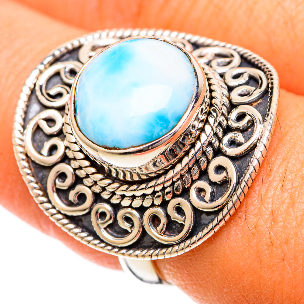 Larimar Rings handcrafted by Ana Silver Co - RING109566
