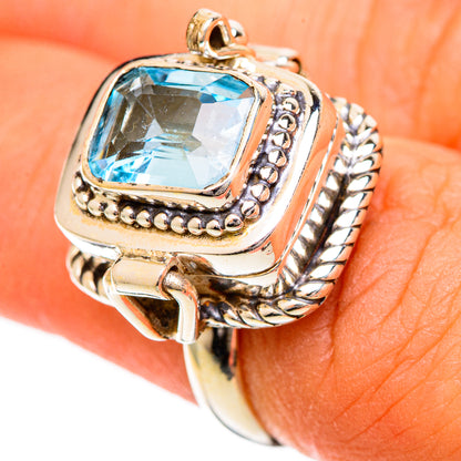 Blue Topaz Rings handcrafted by Ana Silver Co - RING109569