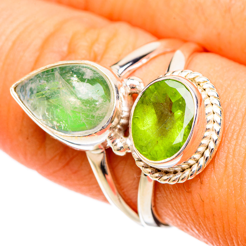 Rainbow Moonstone Rings handcrafted by Ana Silver Co - RING109570