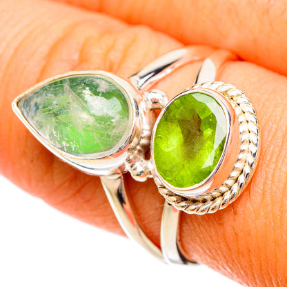 Rainbow Moonstone Rings handcrafted by Ana Silver Co - RING109570