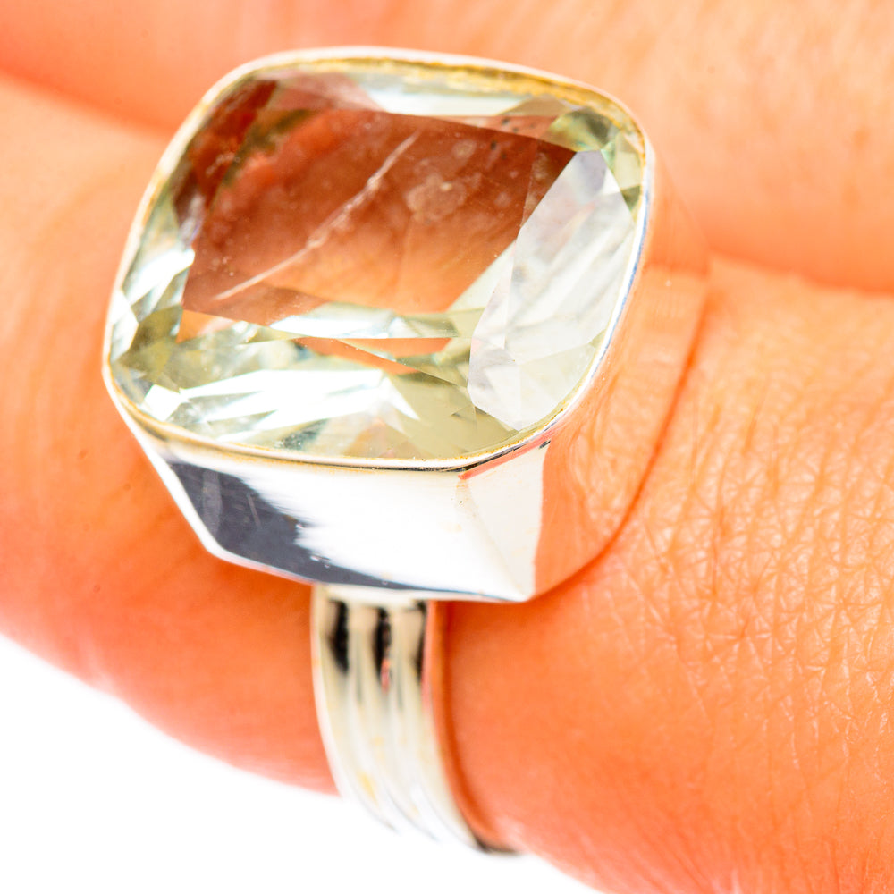 Green Amethyst Rings handcrafted by Ana Silver Co - RING109572