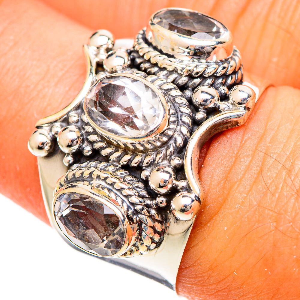 White Quartz Rings handcrafted by Ana Silver Co - RING109587