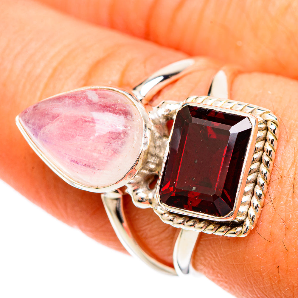Pink Moonstone Rings handcrafted by Ana Silver Co - RING109590