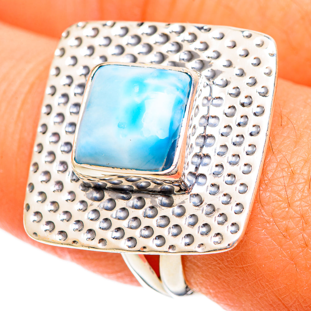Larimar Rings handcrafted by Ana Silver Co - RING109593