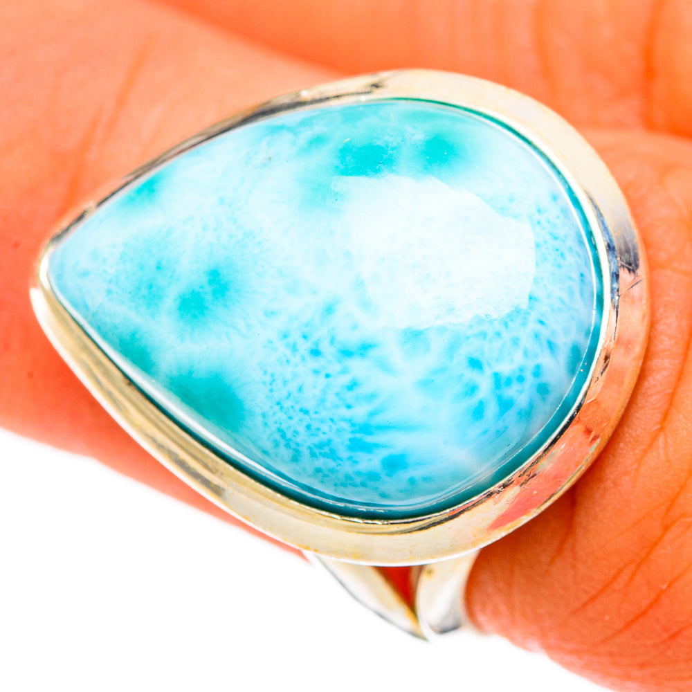 Larimar Rings handcrafted by Ana Silver Co - RING109595