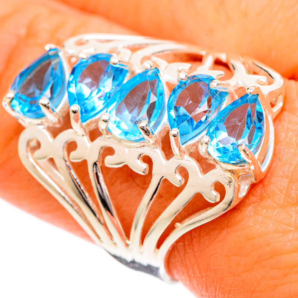 Blue Topaz Rings handcrafted by Ana Silver Co - RING109597