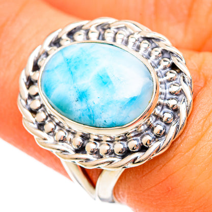 Larimar Rings handcrafted by Ana Silver Co - RING109598