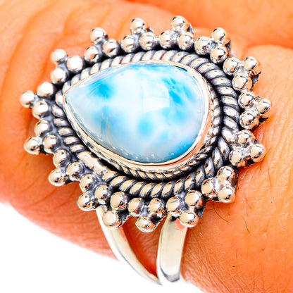 Larimar Rings handcrafted by Ana Silver Co - RING109622