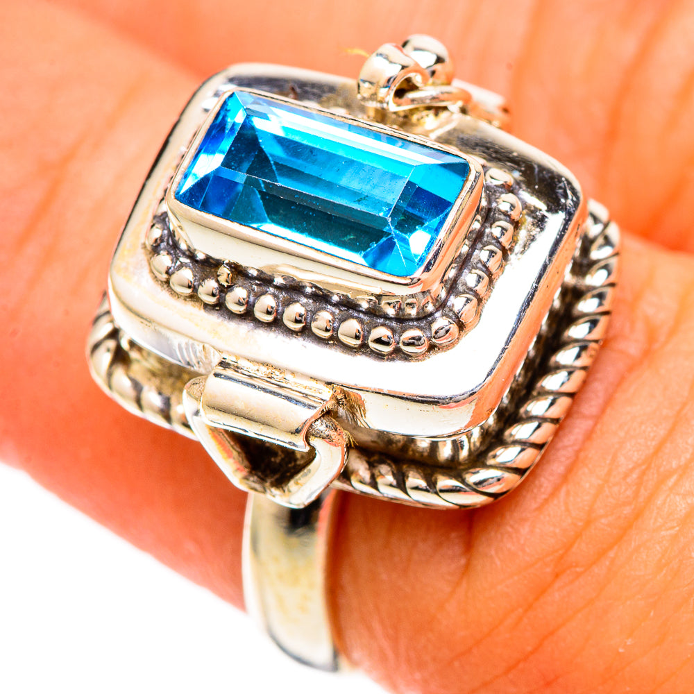 Blue Topaz Rings handcrafted by Ana Silver Co - RING109623