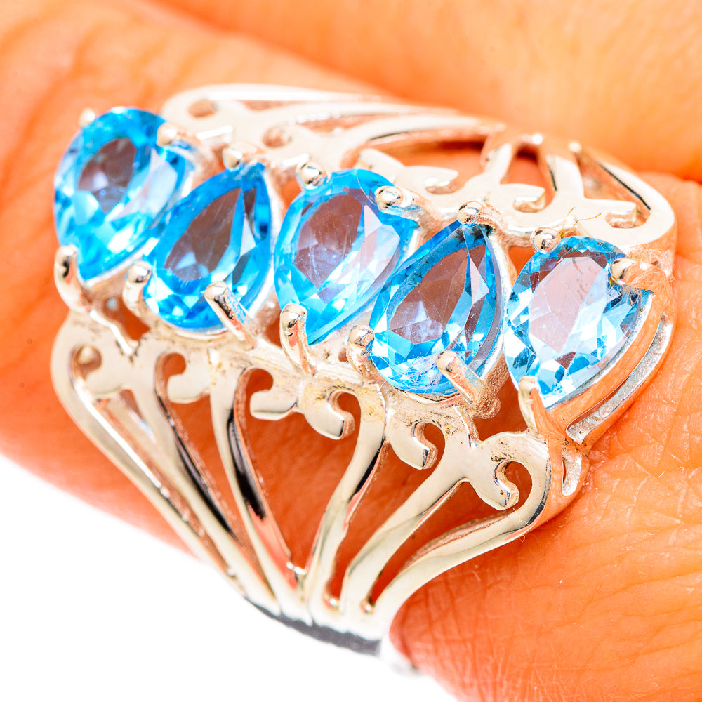 Blue Topaz Rings handcrafted by Ana Silver Co - RING109625