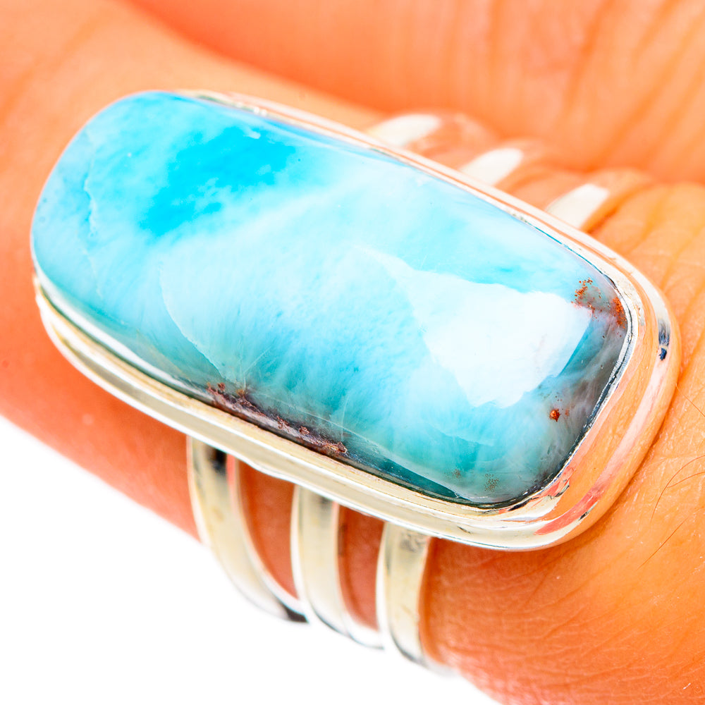 Larimar Rings handcrafted by Ana Silver Co - RING109626