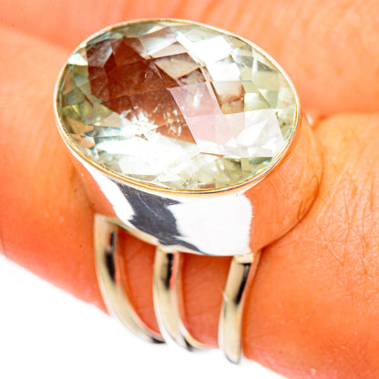 Green Amethyst Rings handcrafted by Ana Silver Co - RING109629