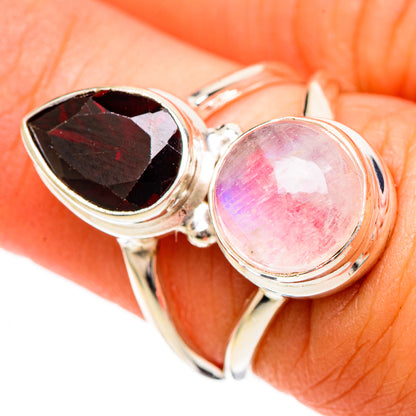 Pink Moonstone Rings handcrafted by Ana Silver Co - RING109645