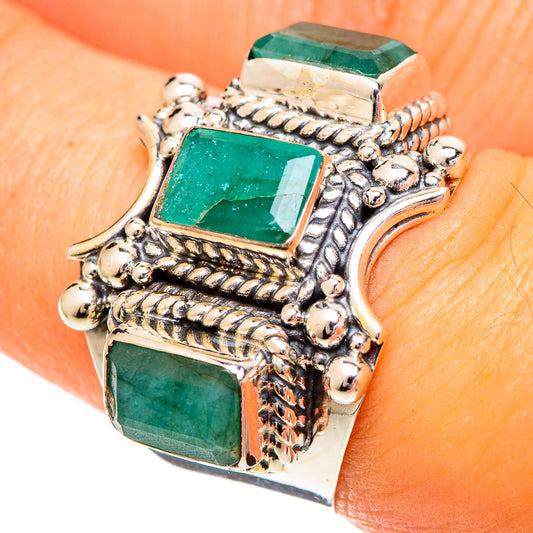 Emerald Rings handcrafted by Ana Silver Co - RING109654