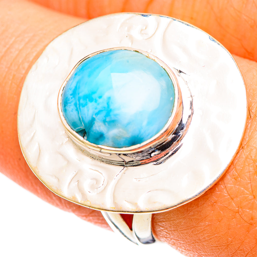 Larimar Rings handcrafted by Ana Silver Co - RING109675