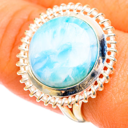 Larimar Rings handcrafted by Ana Silver Co - RING109679