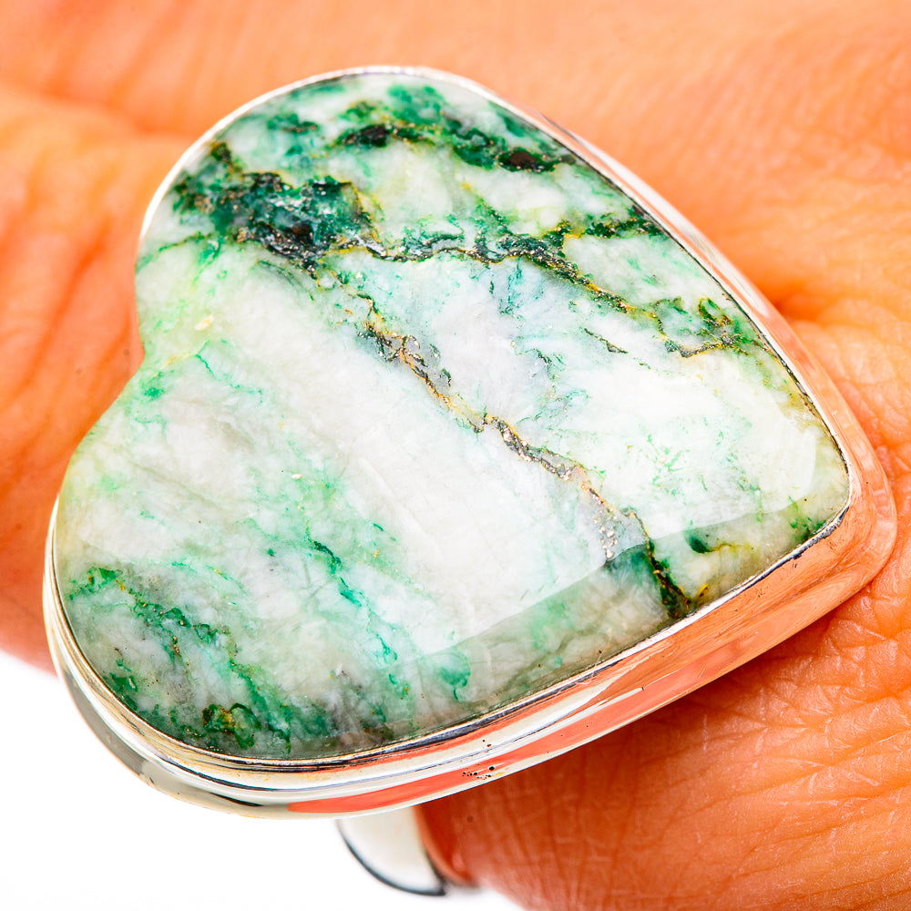 Gaspeite Rings handcrafted by Ana Silver Co - RING109683