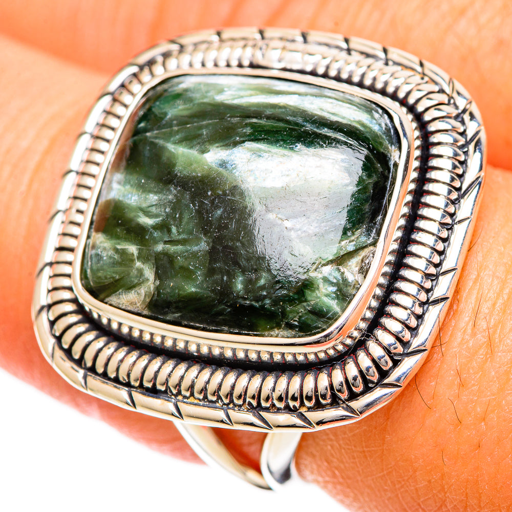 Seraphinite Rings handcrafted by Ana Silver Co - RING109687
