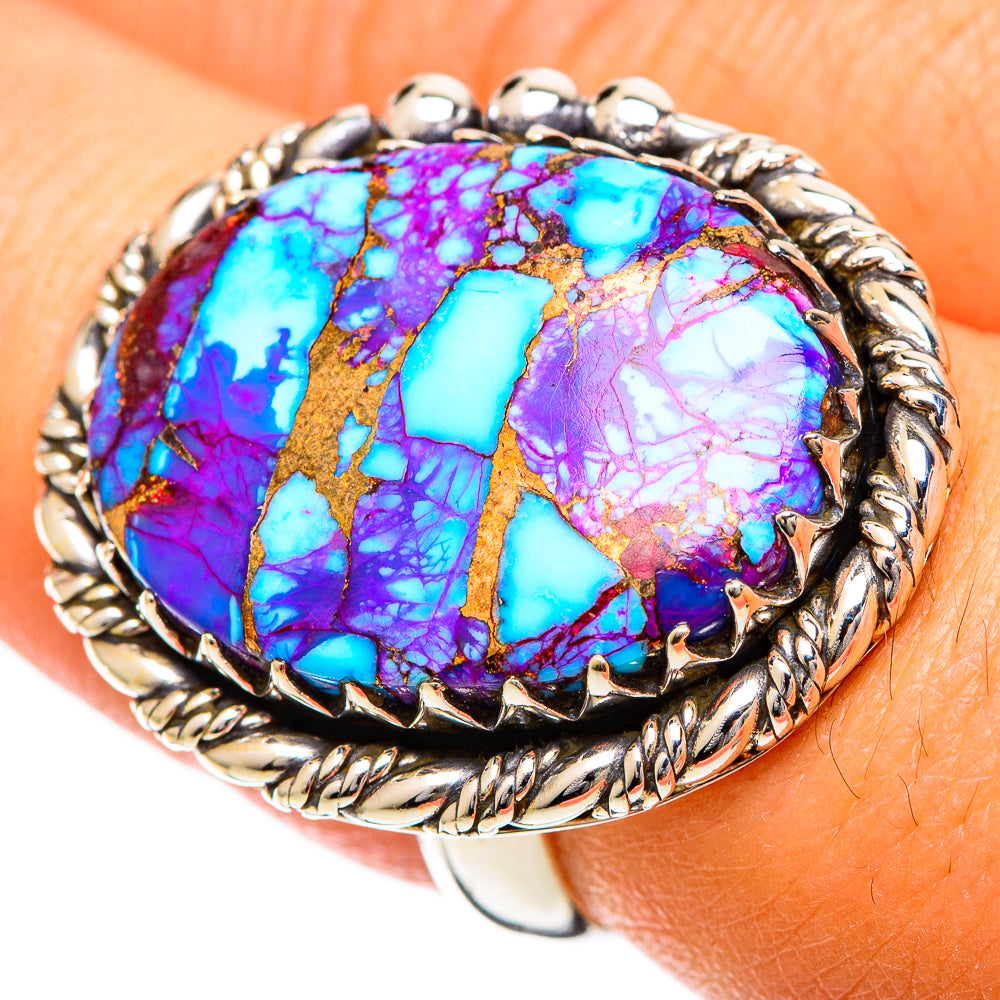 Spiny Oyster Turquoise Rings handcrafted by Ana Silver Co - RING109699