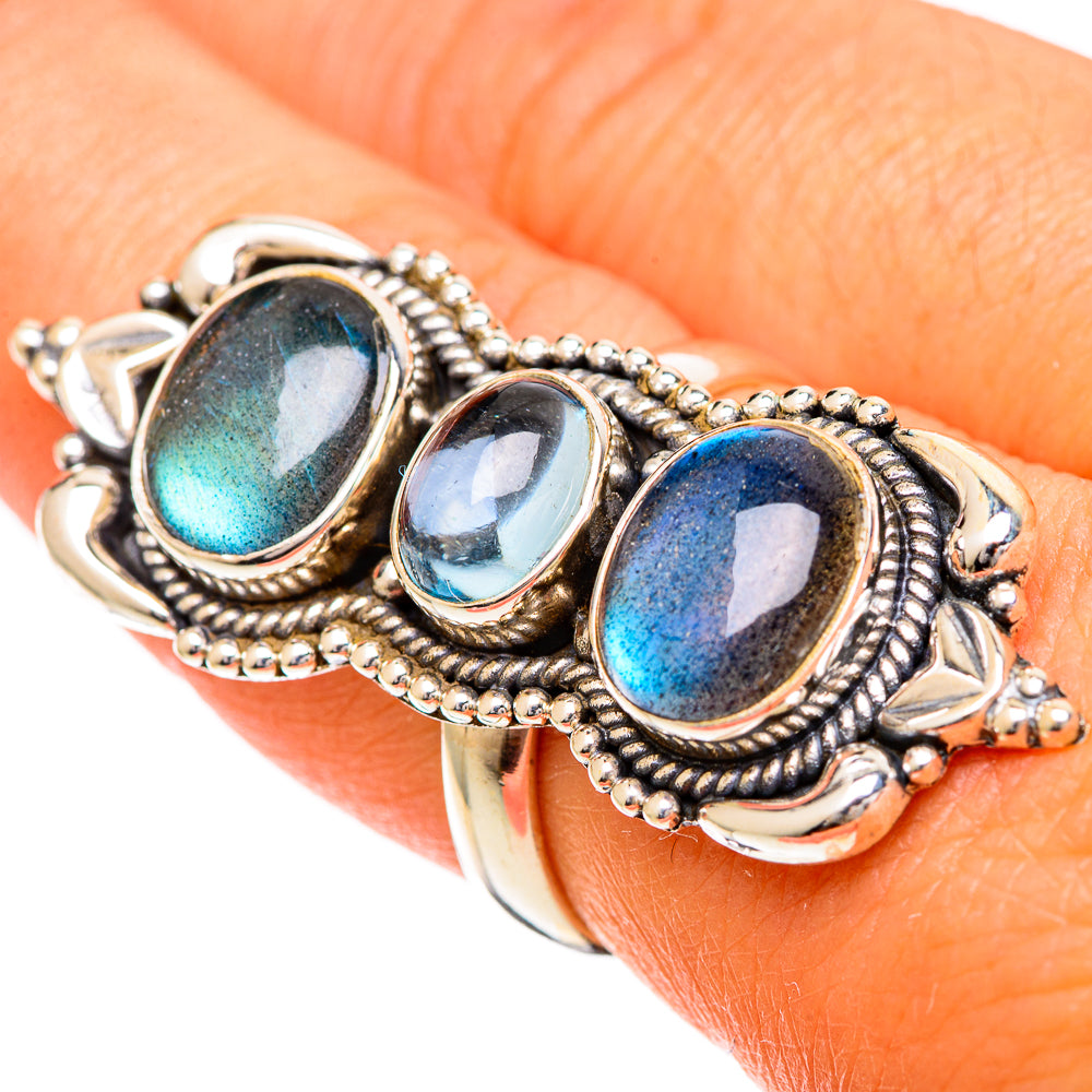 Labradorite Rings handcrafted by Ana Silver Co - RING109717