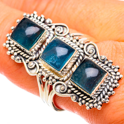 Blue Fluorite Rings handcrafted by Ana Silver Co - RING109719