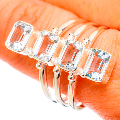 Blue Topaz Rings handcrafted by Ana Silver Co - RING109721