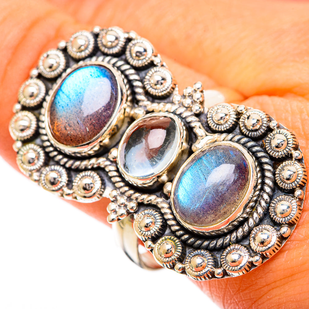 Labradorite Rings handcrafted by Ana Silver Co - RING109723