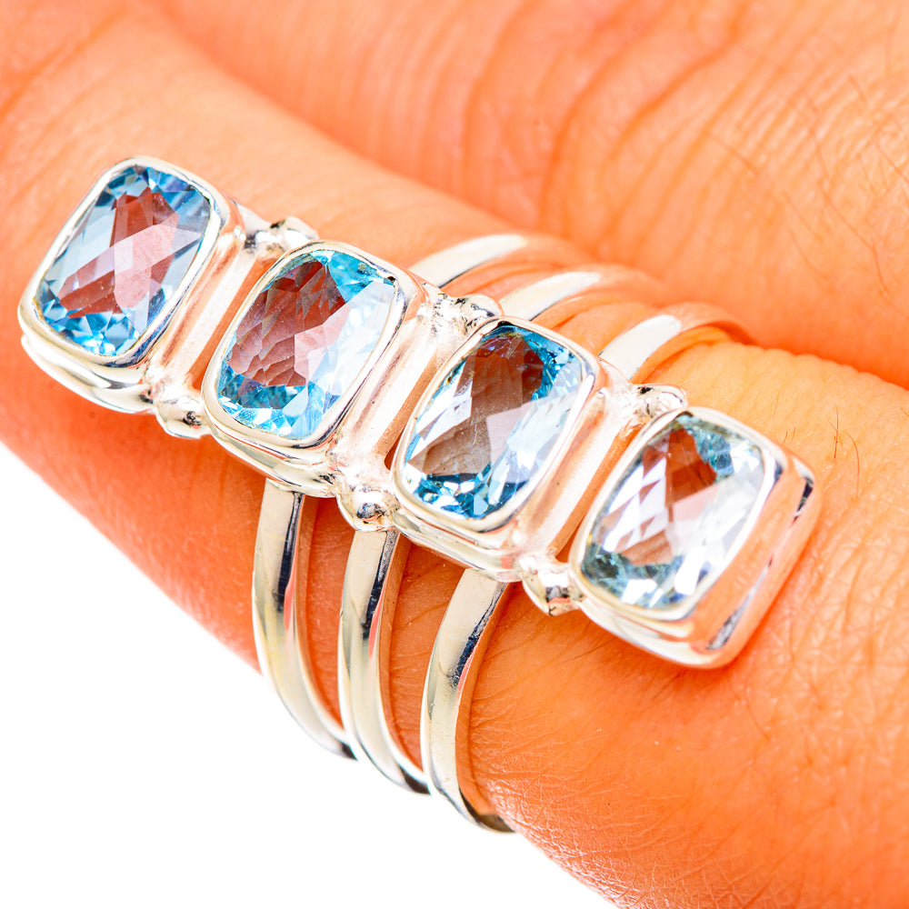 Blue Topaz Rings handcrafted by Ana Silver Co - RING109752
