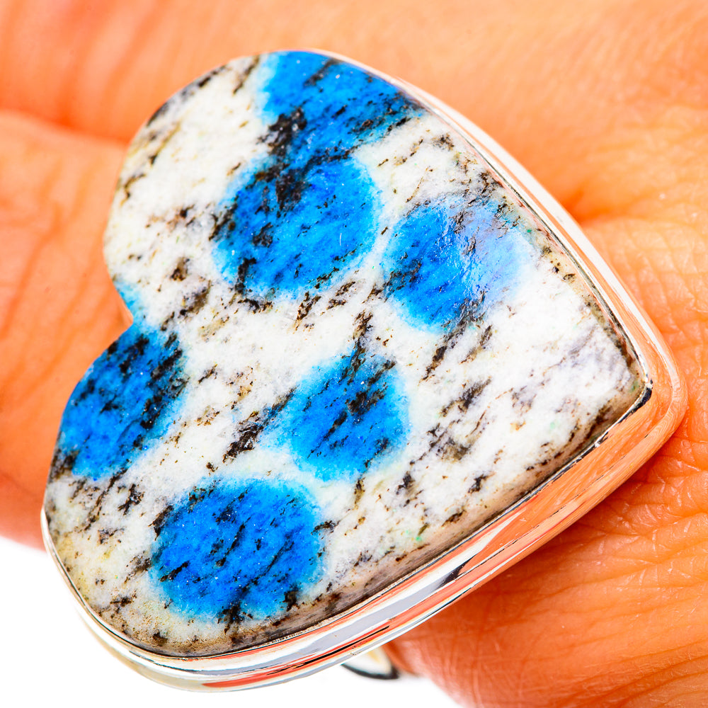 K2 Blue Azurite Rings handcrafted by Ana Silver Co - RING109754