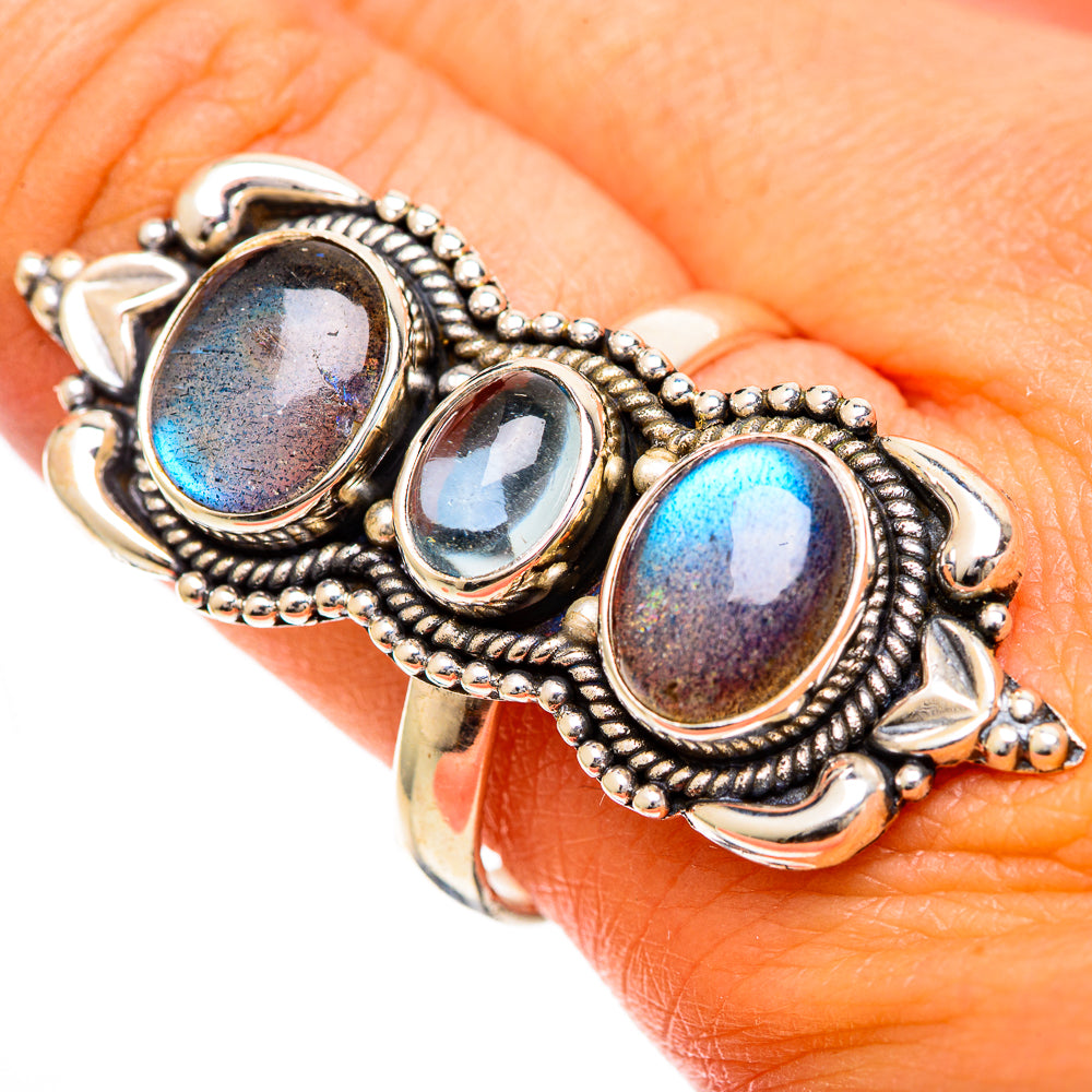 Labradorite Rings handcrafted by Ana Silver Co - RING109757
