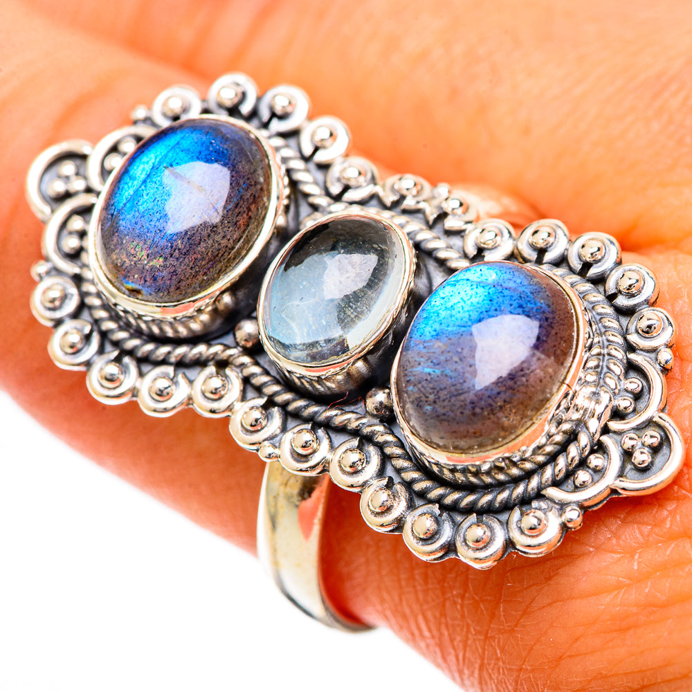 Labradorite Rings handcrafted by Ana Silver Co - RING109759