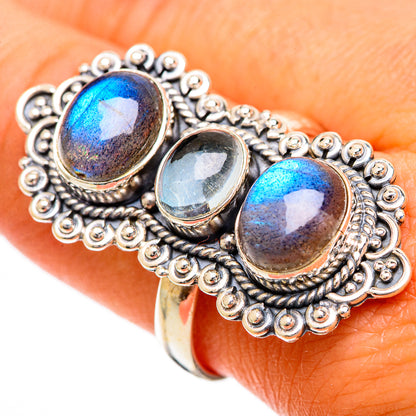Labradorite Rings handcrafted by Ana Silver Co - RING109759