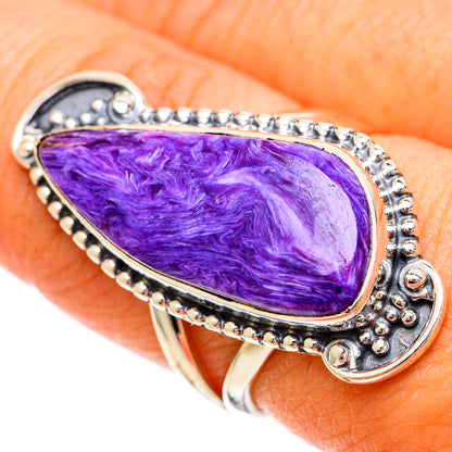 Charoite Rings handcrafted by Ana Silver Co - RING109777