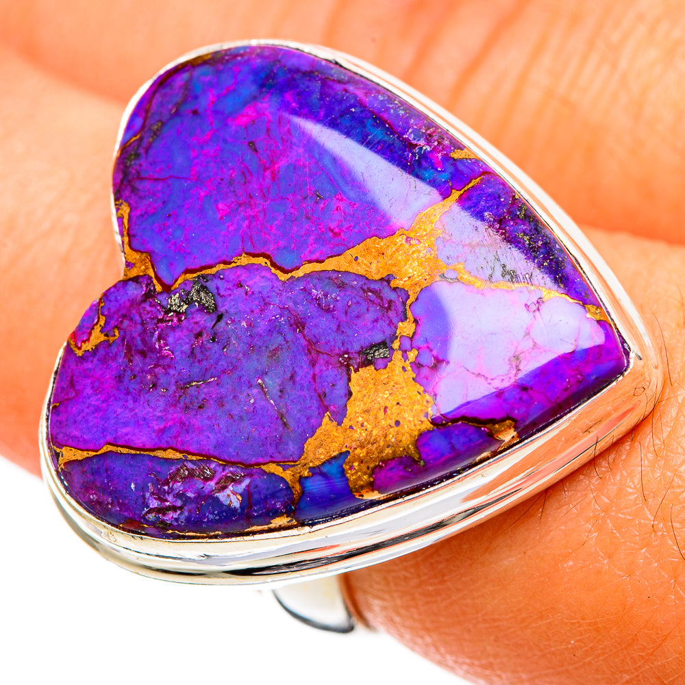 Purple Copper Composite Turquoise Rings handcrafted by Ana Silver Co - RING109780