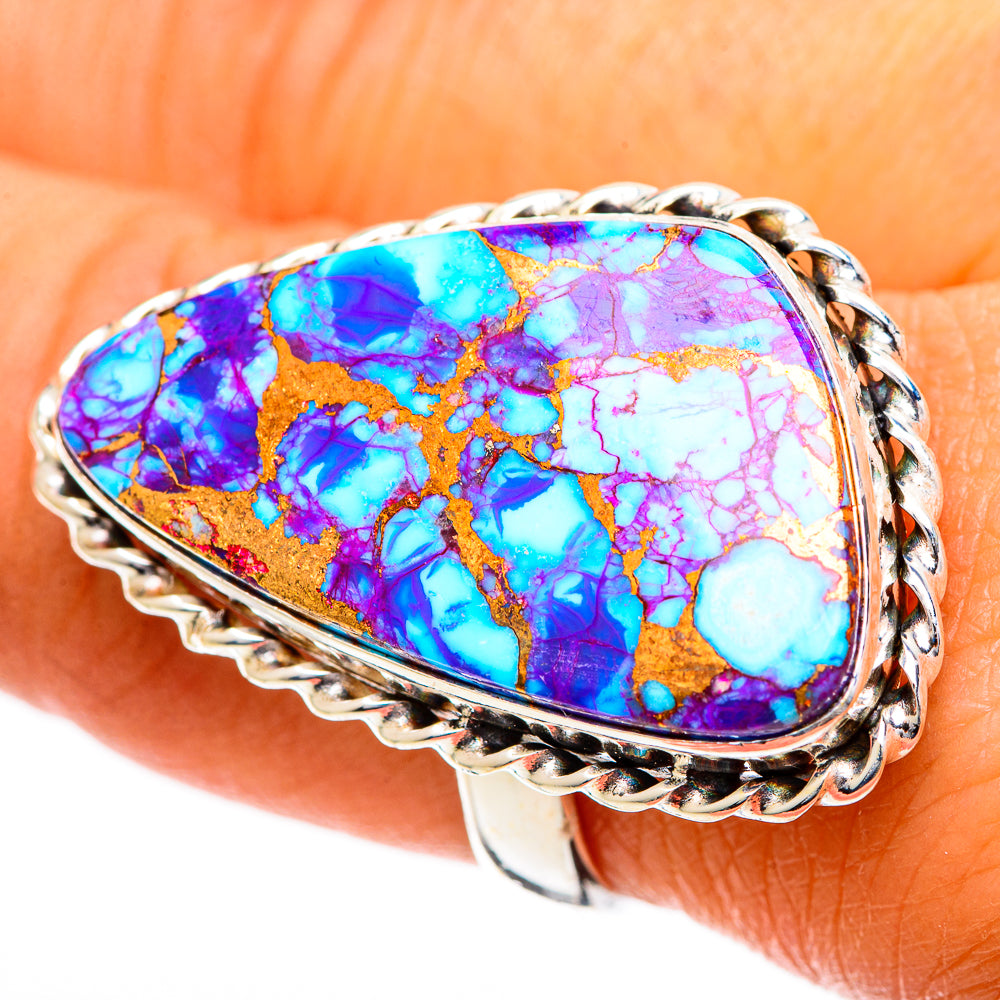 Spiny Oyster Turquoise Rings handcrafted by Ana Silver Co - RING109782