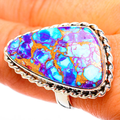 Spiny Oyster Turquoise Rings handcrafted by Ana Silver Co - RING109782
