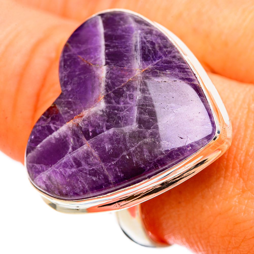 Chevron Amethyst Rings handcrafted by Ana Silver Co - RING109785